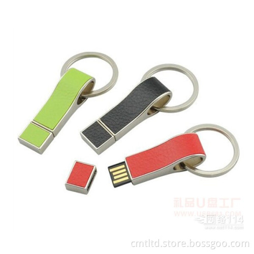 Leather USB Flash Drive, Promotion Leather USB Pen Drive (LE010)